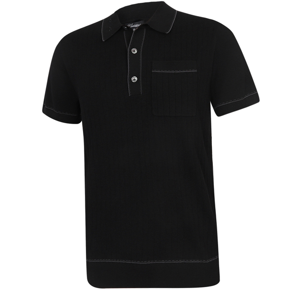 Mens Cotton-Silk Polo Sweater